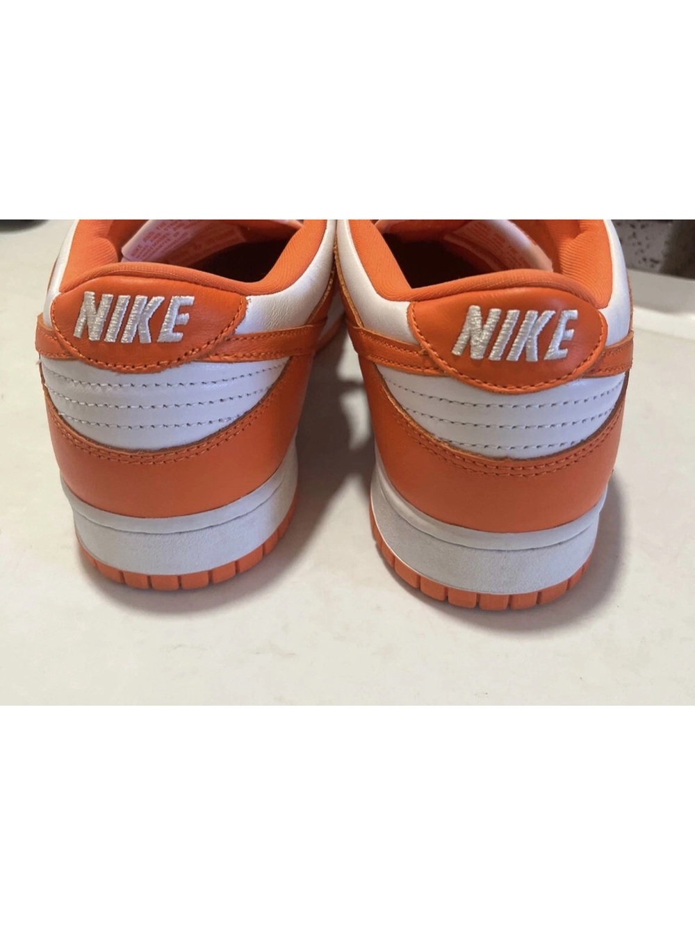 NIKE SB DUNK LOW SP SYRACUSE WHITE ORANGE BLAZE FLASH RAYGUN CU1726-101 10.5 - Picture 4 of 6
